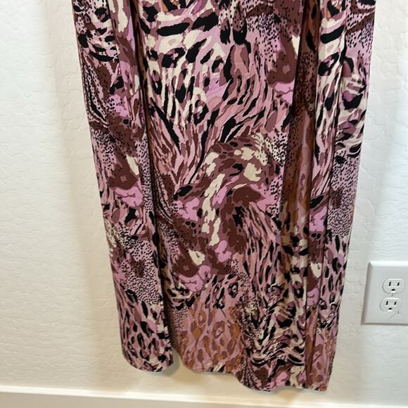 Laundry by Shelli Segal NWT One Shoulder Pink Animal Print Leopard Slip Dress 6 - Picture 8 of 12